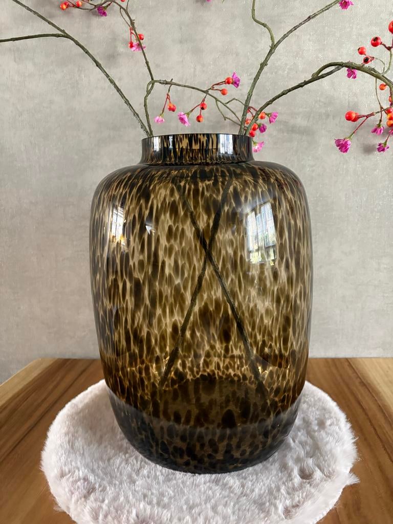 Fidrio Glas Vaas Toronto Tiger, Huis en Inrichting, Ophalen, Overige kleuren, Minder dan 50 cm, Glas