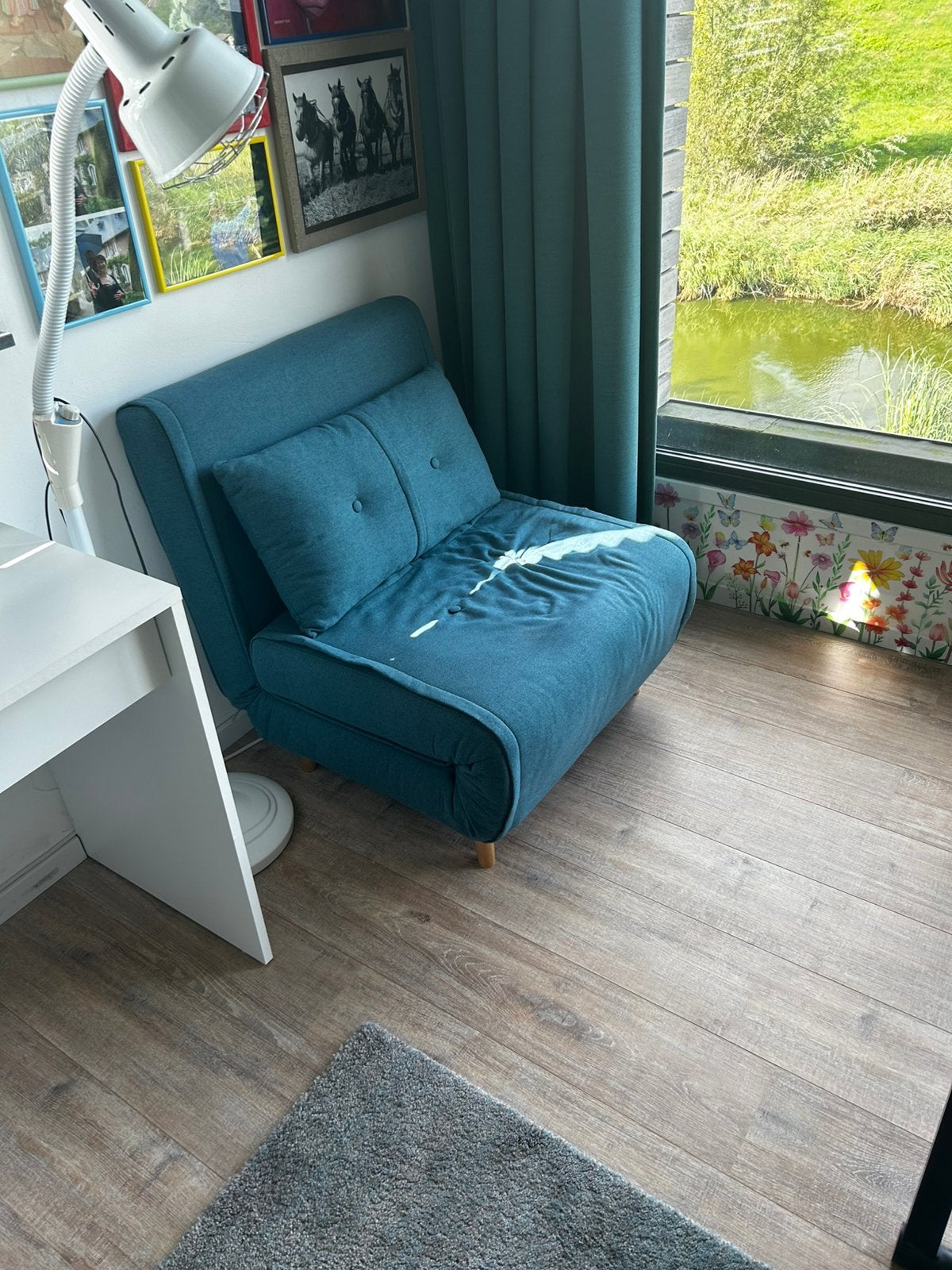 Slaapbankje/fauteuil, Huis en Inrichting, Ophalen, Eenpersoons, 190 cm of minder, Zo goed als nieuw