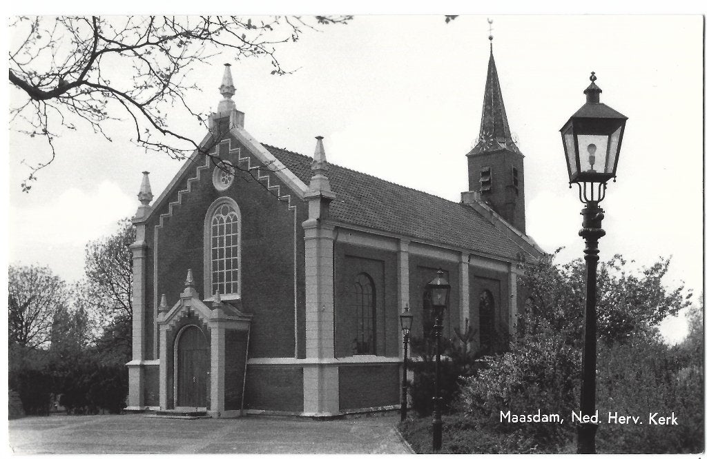 Maasdam, Ned. Herv. Kerk, Ophalen of Verzenden, 1960 tot 1980, Ongelopen, Zuid-Holland