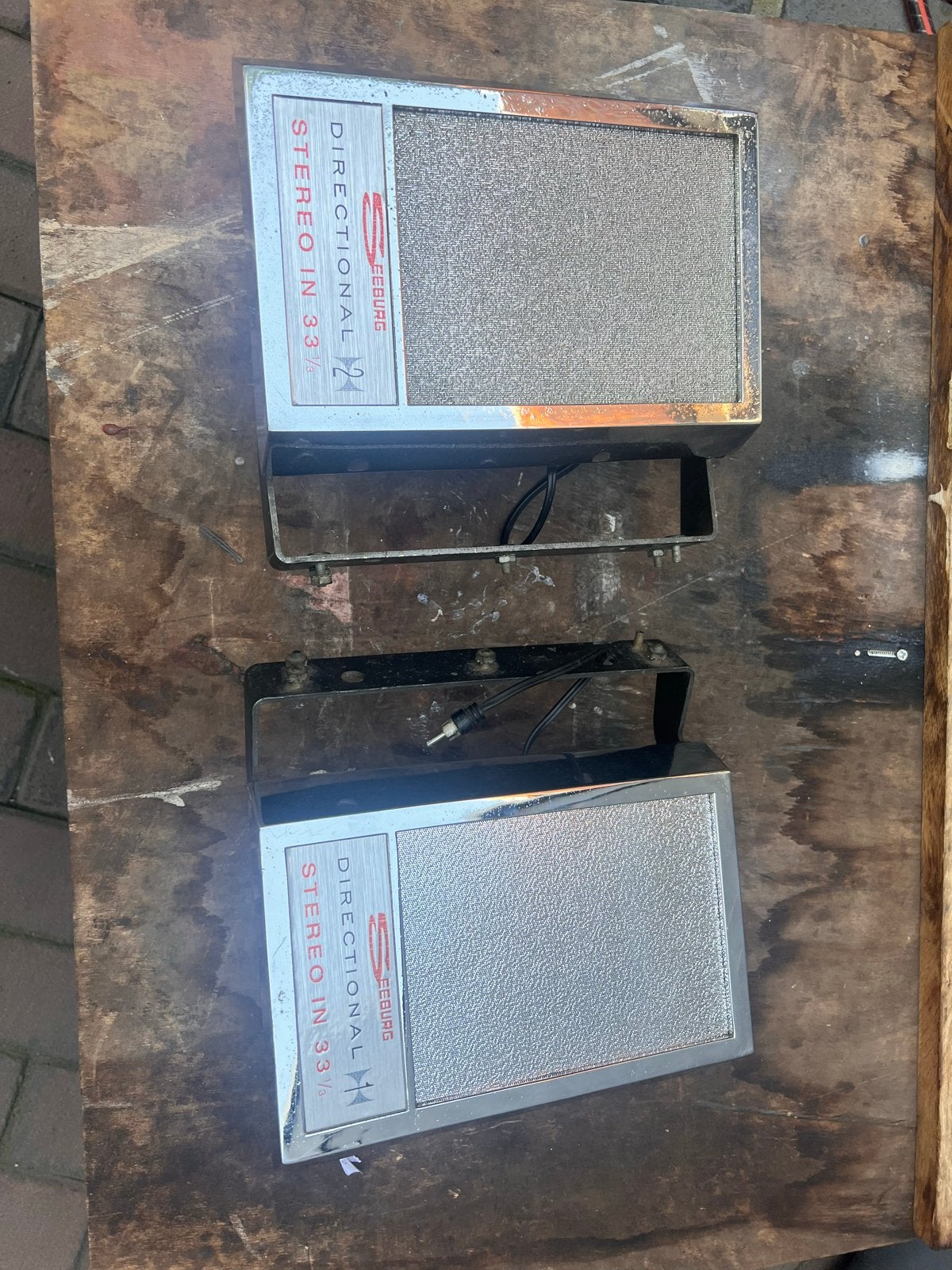 Set Seeburg DS Directional Stereo Speakers, Ophalen of Verzenden, Gebruikt, Stereo speakers, Overige merken