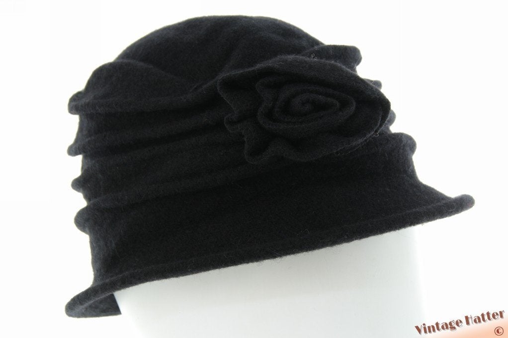 Dames winterhoed Mlle. Citron zwart wol 56-60 Nieuw 1 size, Hoed, Mademoiselle Citron, Nieuw, One size fits all