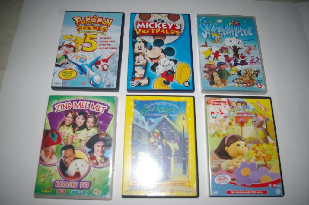 Kinder dvd's    Zes stuks., Alle leeftijden, Ophalen of Verzenden, Zo goed als nieuw