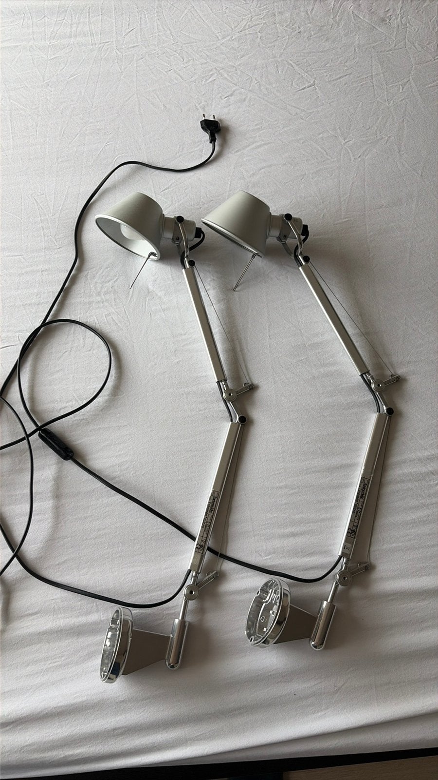 2x Artemide Tolomeo Wandlamp – Designklassieker – Origineel, Ophalen of Verzenden, Zo goed als nieuw, Metaal