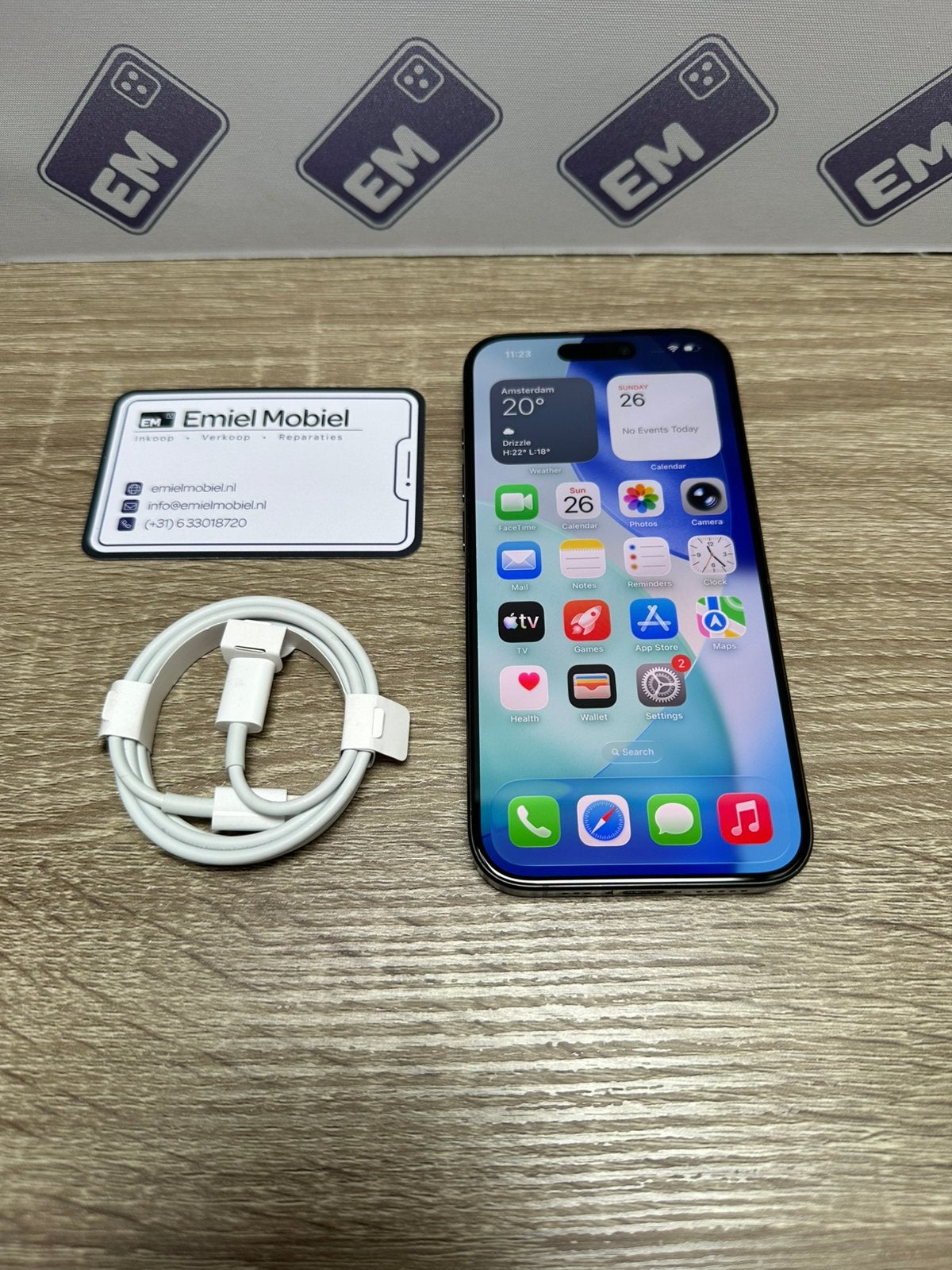 iPhone 15 Pro - 256GB / batterij 100% / garantie, Telecommunicatie, Mobiele telefoons | Apple iPhone, 256 GB, Zwart, Ophalen of Verzenden