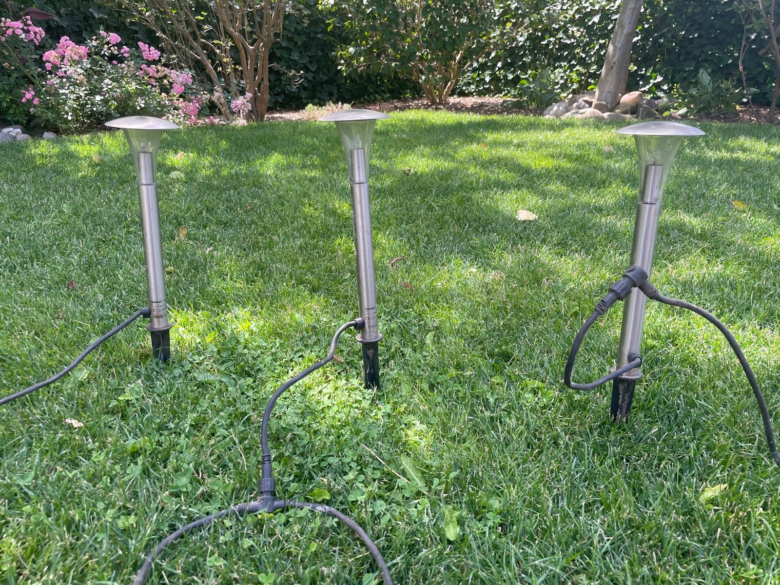 Ranex Buitenverlichting Set - 3 Grondspots RVS, Tuin en Terras, Ophalen, Gebruikt, Minder dan 50 watt, Netvoeding