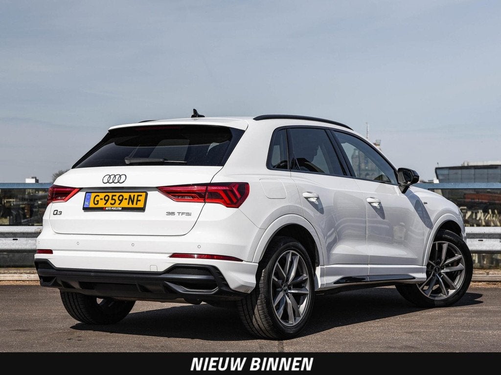 Audi Q3 35 TFSI 150 PK S-Line Automaat | Matrix LED | Leder, 4 cilinders, 150 pk, Wit, Bedrijf