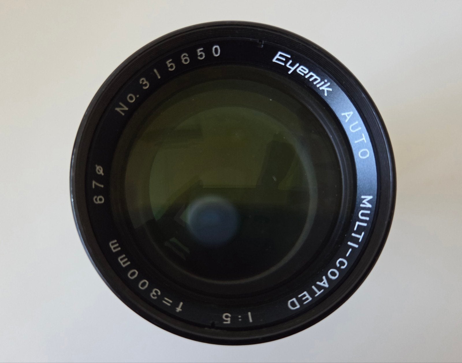 Vintage Eyemik Auto Multi-Coated 300mm f/5 telelens, Gebruikt, 300 mm, Lensdoppen, Overige merken