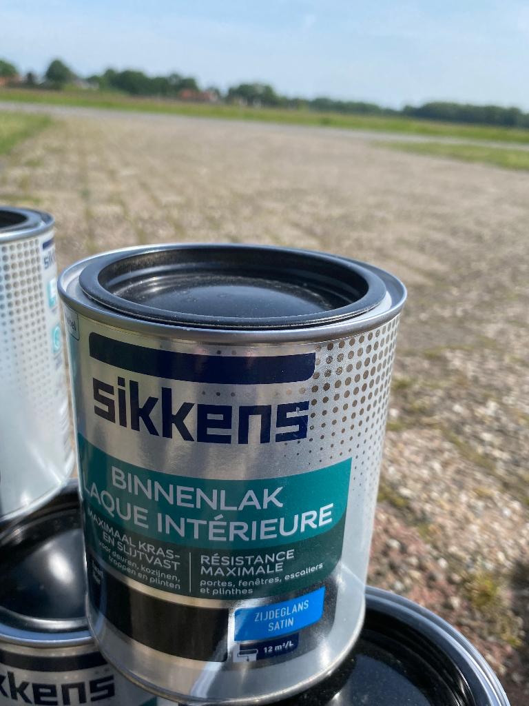 Zwarte verf , 9 blikken, Doe-het-zelf en Verbouw, Ophalen, Nieuw, Groen
