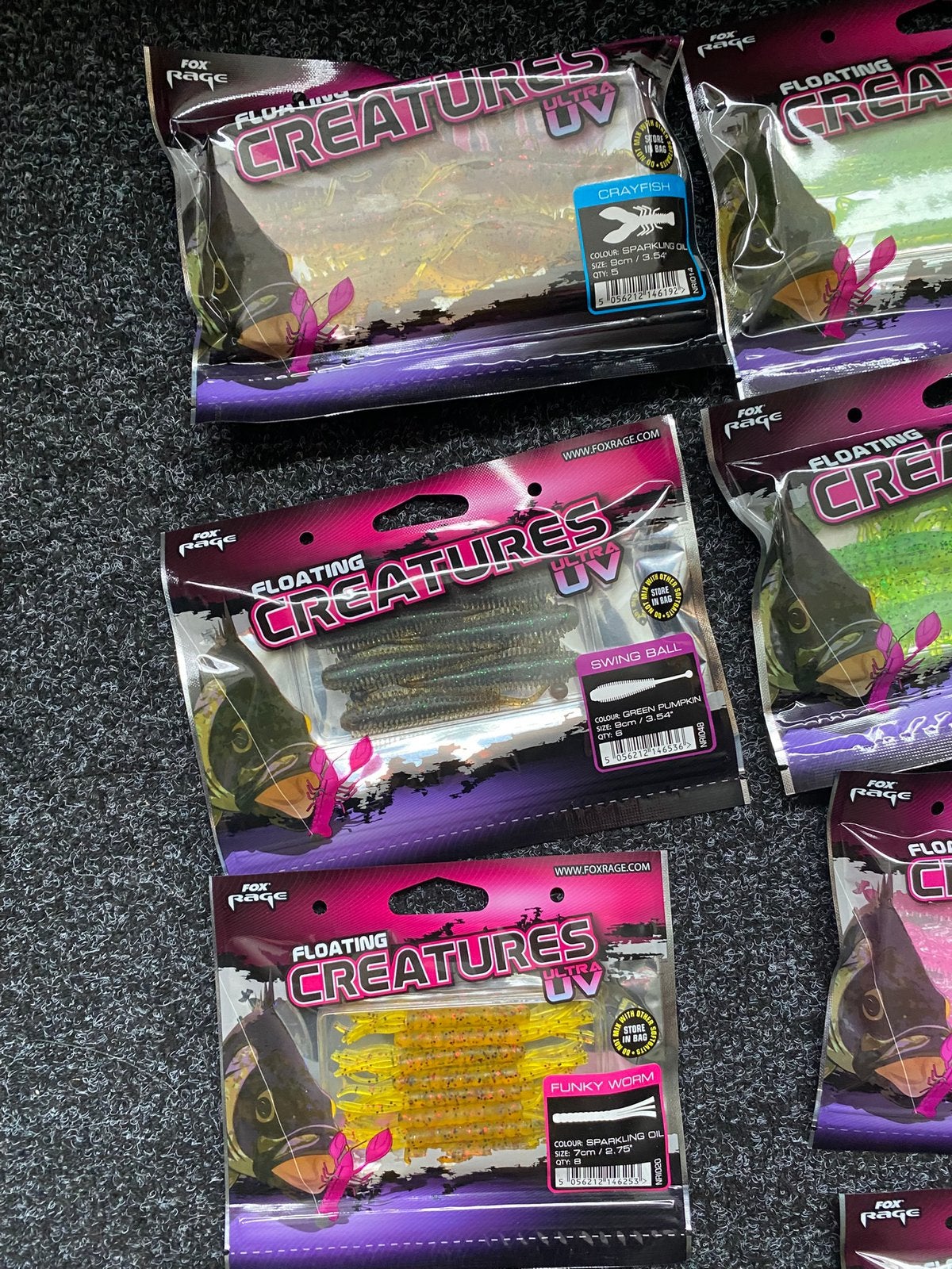 Fox Rage UV Creature Baits pakket 10 pakjes, D, Overige typen, Nieuw, Ophalen of Verzenden