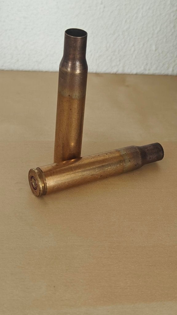 Twee lege hulzen .30-06 (AI A 60 en AI B 61), Ophalen of Verzenden, Landmacht, Nederland, Hulzen of Bodemvondsten
