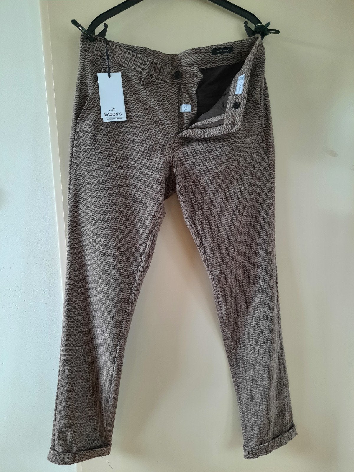 Mason's herenbroek - Nieuw met label - Maat 52 (L), Maat 52/54 (L), Bruin, Ophalen of Verzenden, Nieuw