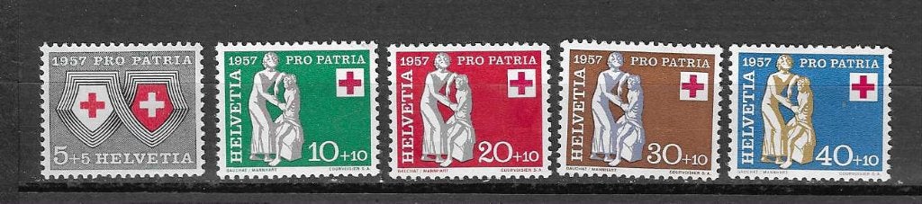 Zwitserland klassiek 1957 Mi. 641/645, Ophalen of Verzenden