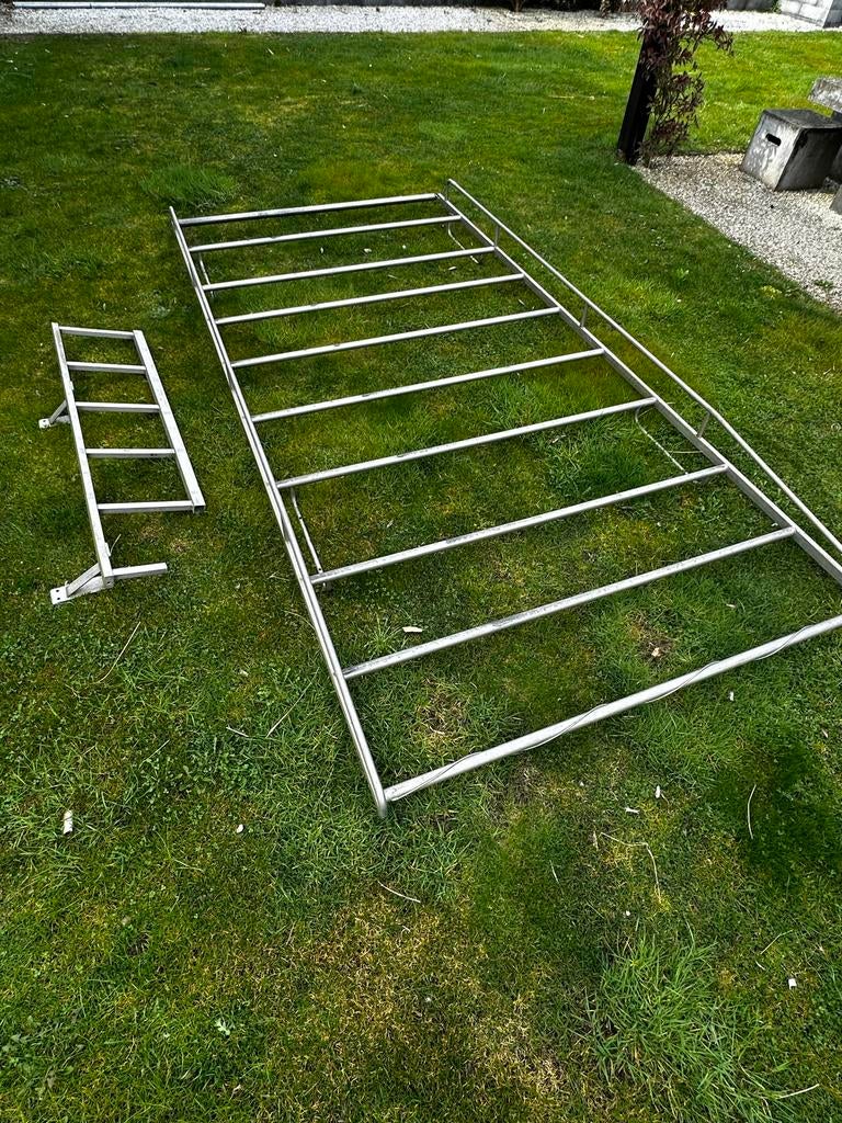 Imperiaal Equinox RVS 167x350cm met deurladder, ladderrol, Auto diversen, Dakdragers, Ophalen, Gebruikt, Onb, Onb