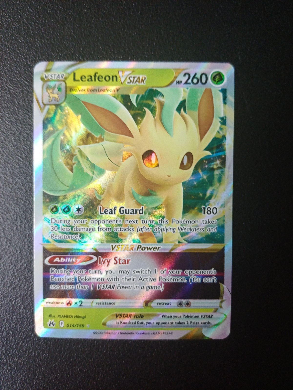 Leafeon VSTAR #14 Crown Zenith, Verzenden, Zo goed als nieuw, Losse kaart, Foil