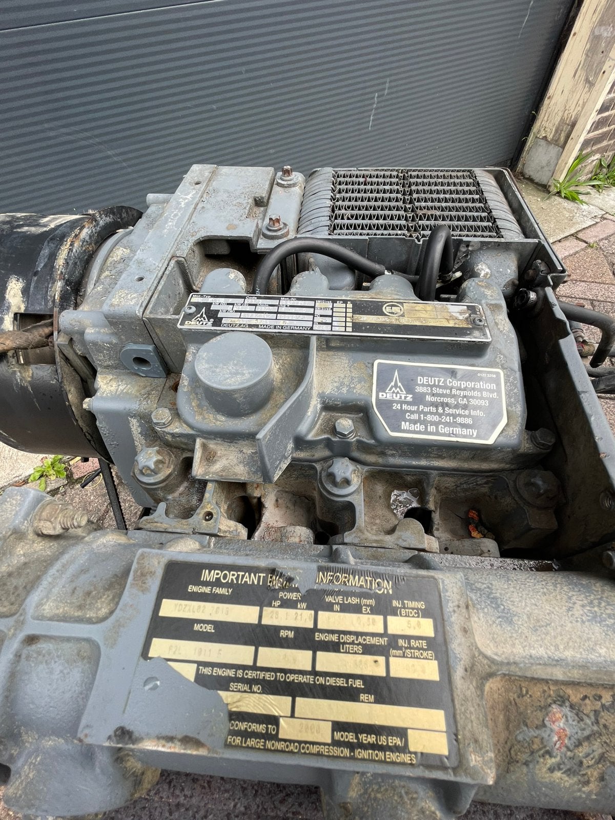 Deutz f2l motor, Ophalen