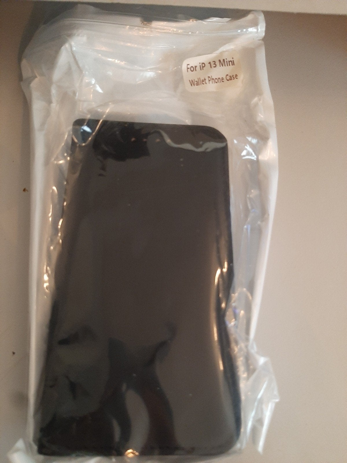 Zwart Wallet Hoesje voor iPhone 13 Mini - in verpakking, Telecommunicatie, Overige merken, Nieuw, Ophalen of Verzenden, Pasjeshouder