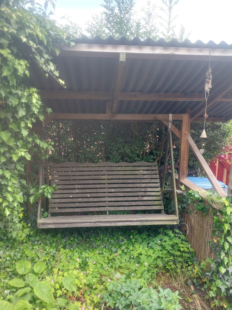 Houten schommelbank voor buiten, Ophalen, Gebruikt, Hout, Schommelbank