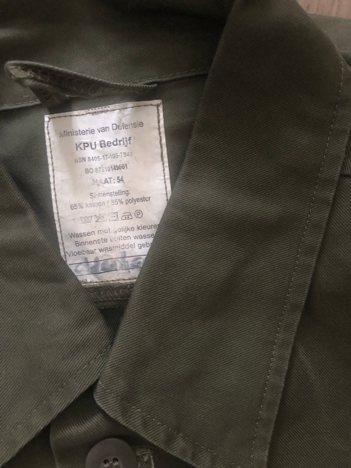KL Militaire Overall - Maat 54, Ophalen of Verzenden, Gedragen, Overige maten, Groen