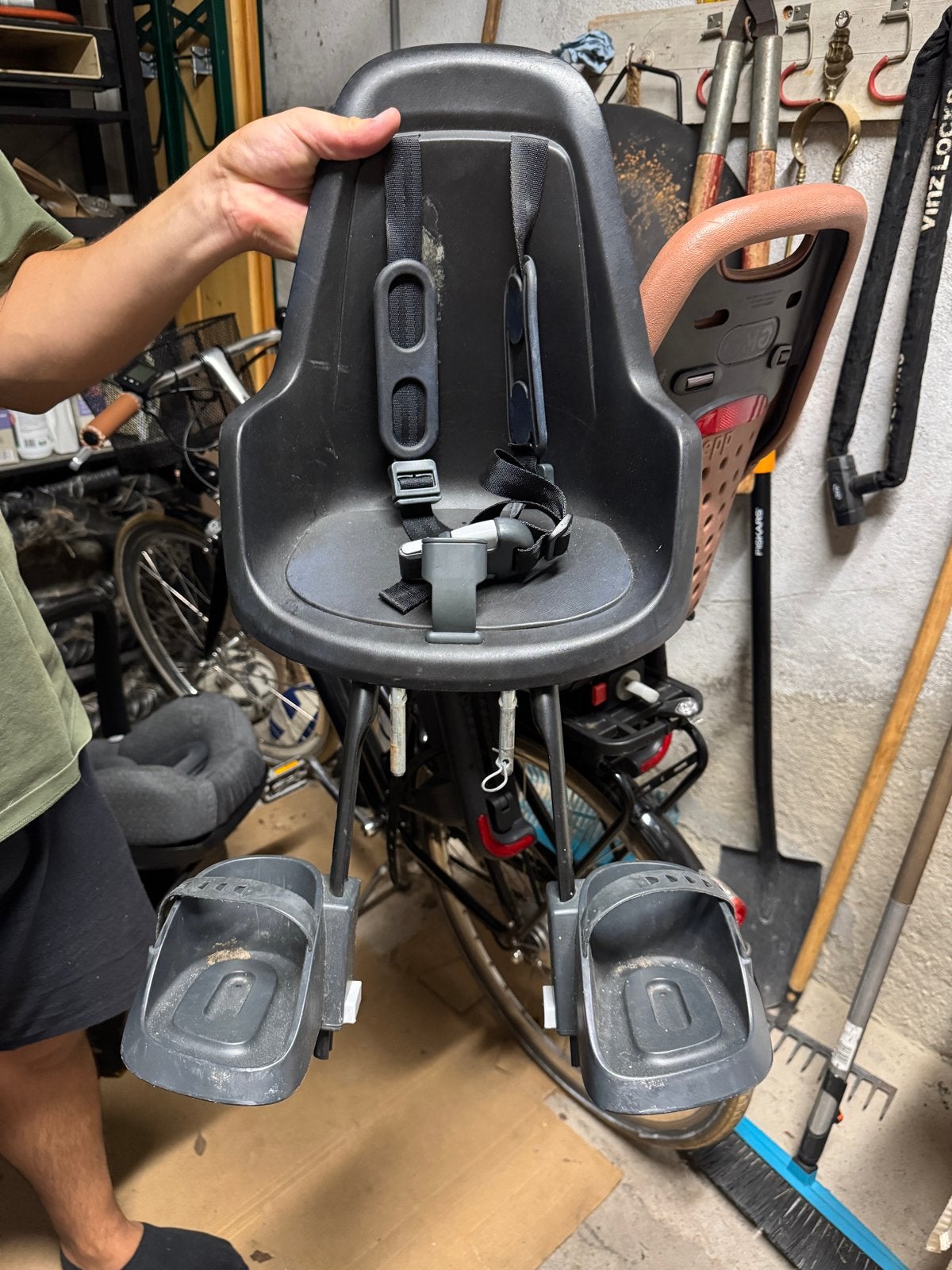 Bobike voorzitje met windscherm, Fietsen en Brommers, Fietsaccessoires | Fietsstoeltjes, Ophalen, Voorzitje, 0 t/m 13 kg, Gebruikt