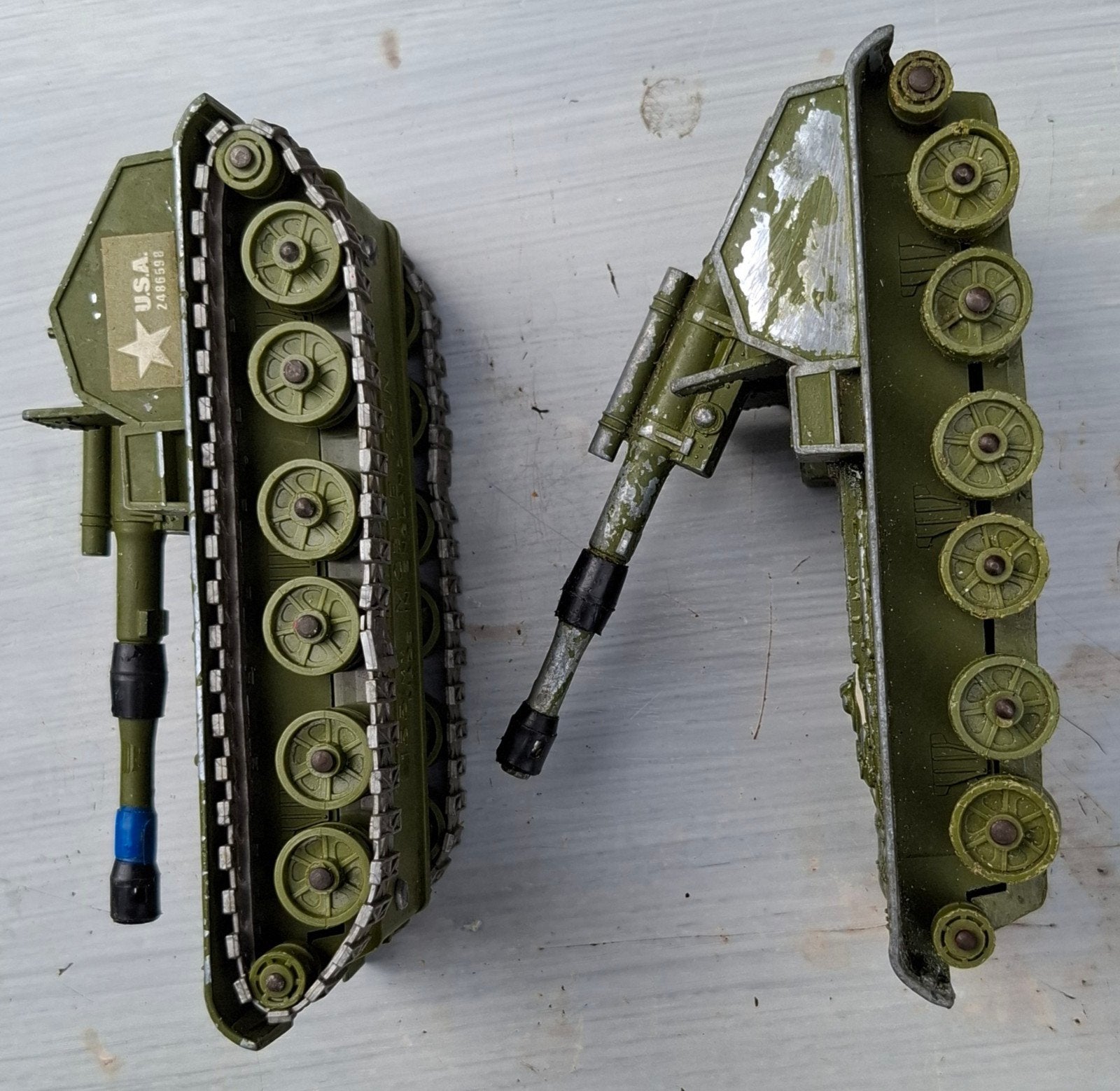 Dinky Toys 155 mm Mobile Gun (2 stuks), Ophalen of Verzenden, Gebruikt, Jongen