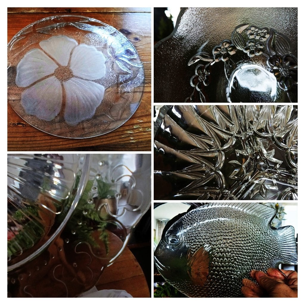 Glazen servies o.a visborden borden koya glas, Antiek en Kunst, Ophalen of Verzenden