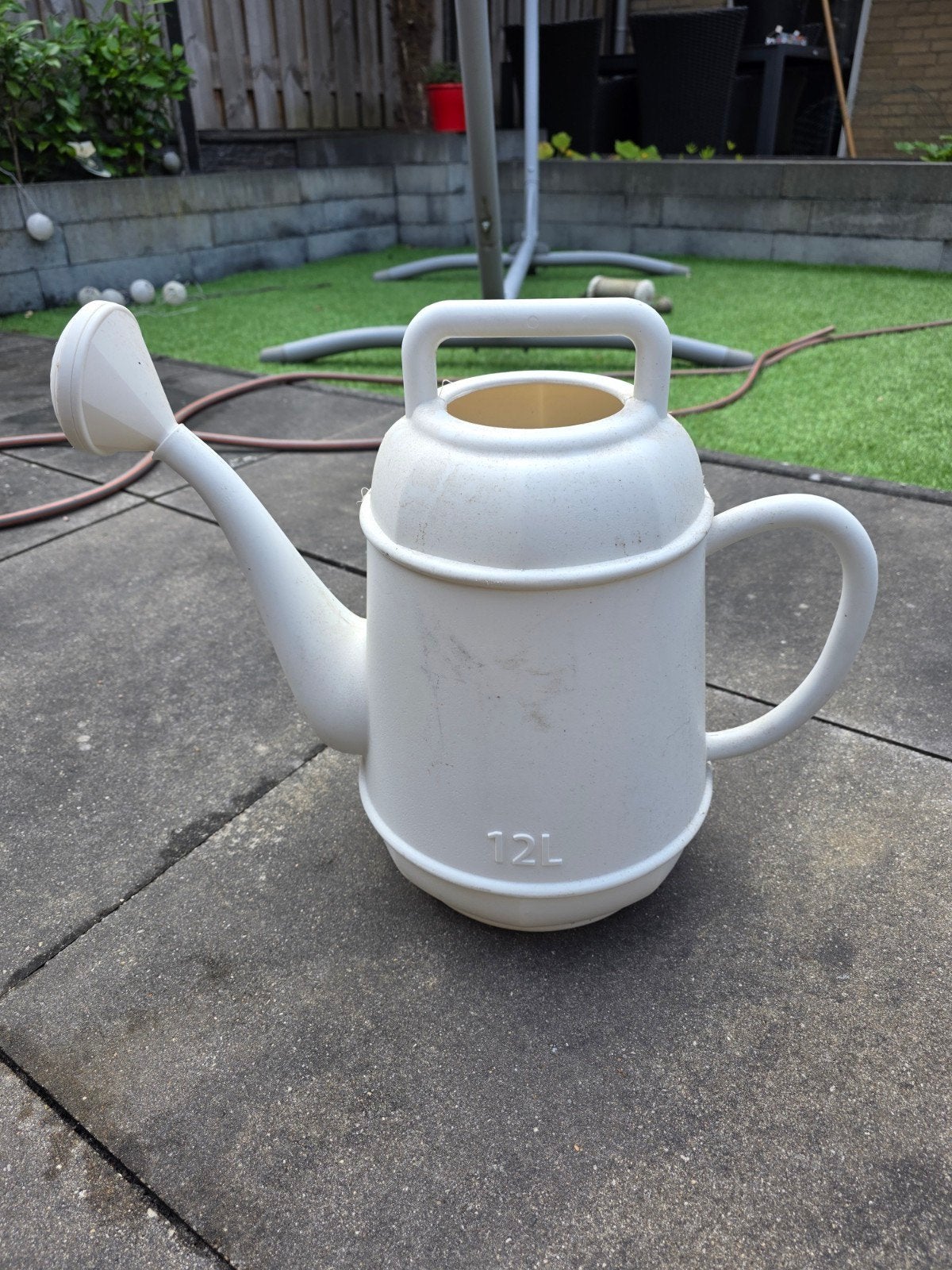 Witte gieter 12L, Tuin en Terras, Gieters, Ophalen of Verzenden, Gebruikt, Kunststof