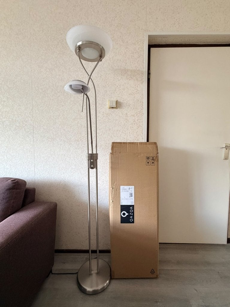 Vloerlamp, Ophalen, Zo goed als nieuw, Glas, 150 tot 200 cm