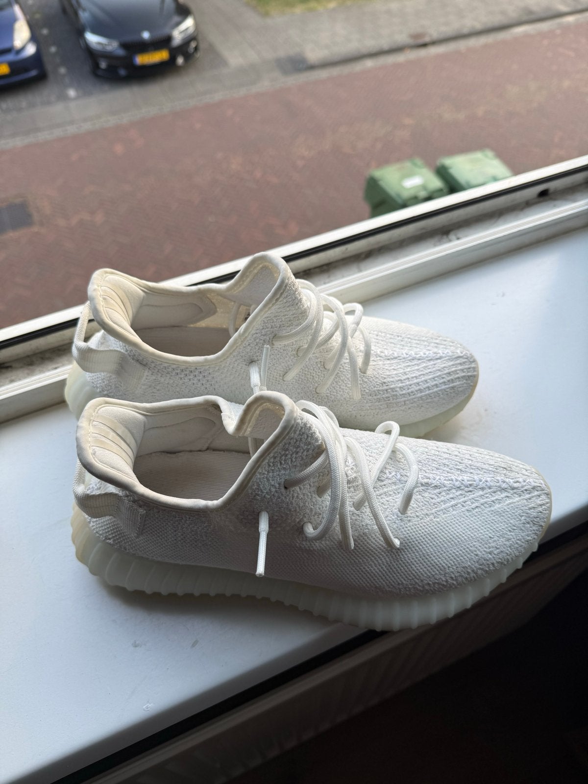 Adidas Yeezy Boost 350 V2 Cream White, Ophalen of Verzenden, Gedragen, Wit, Sneakers of Gympen