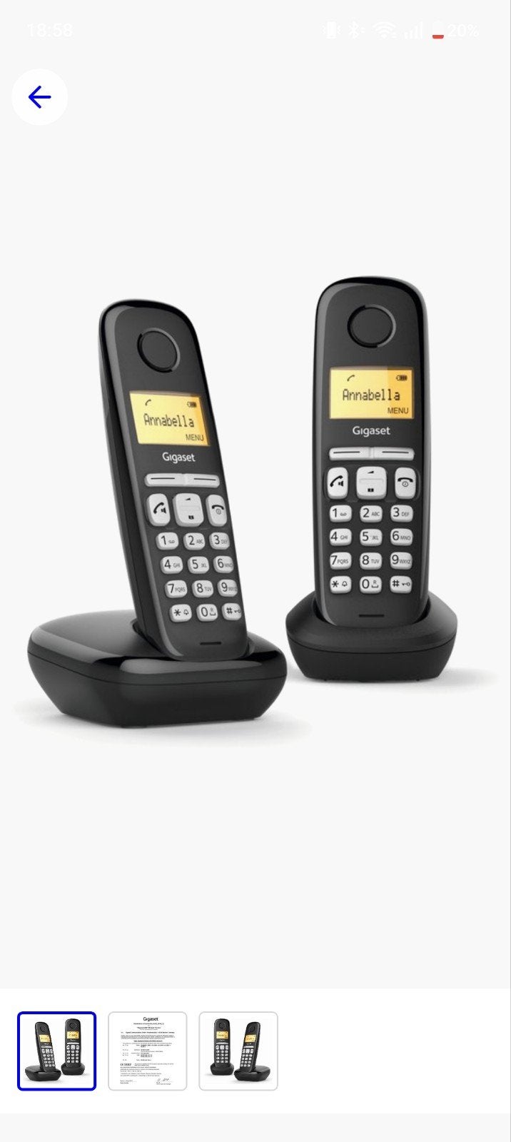 Gigaset A220 Duo v2 DECT telefoon, Ophalen of Verzenden, Zo goed als nieuw, 2 handsets