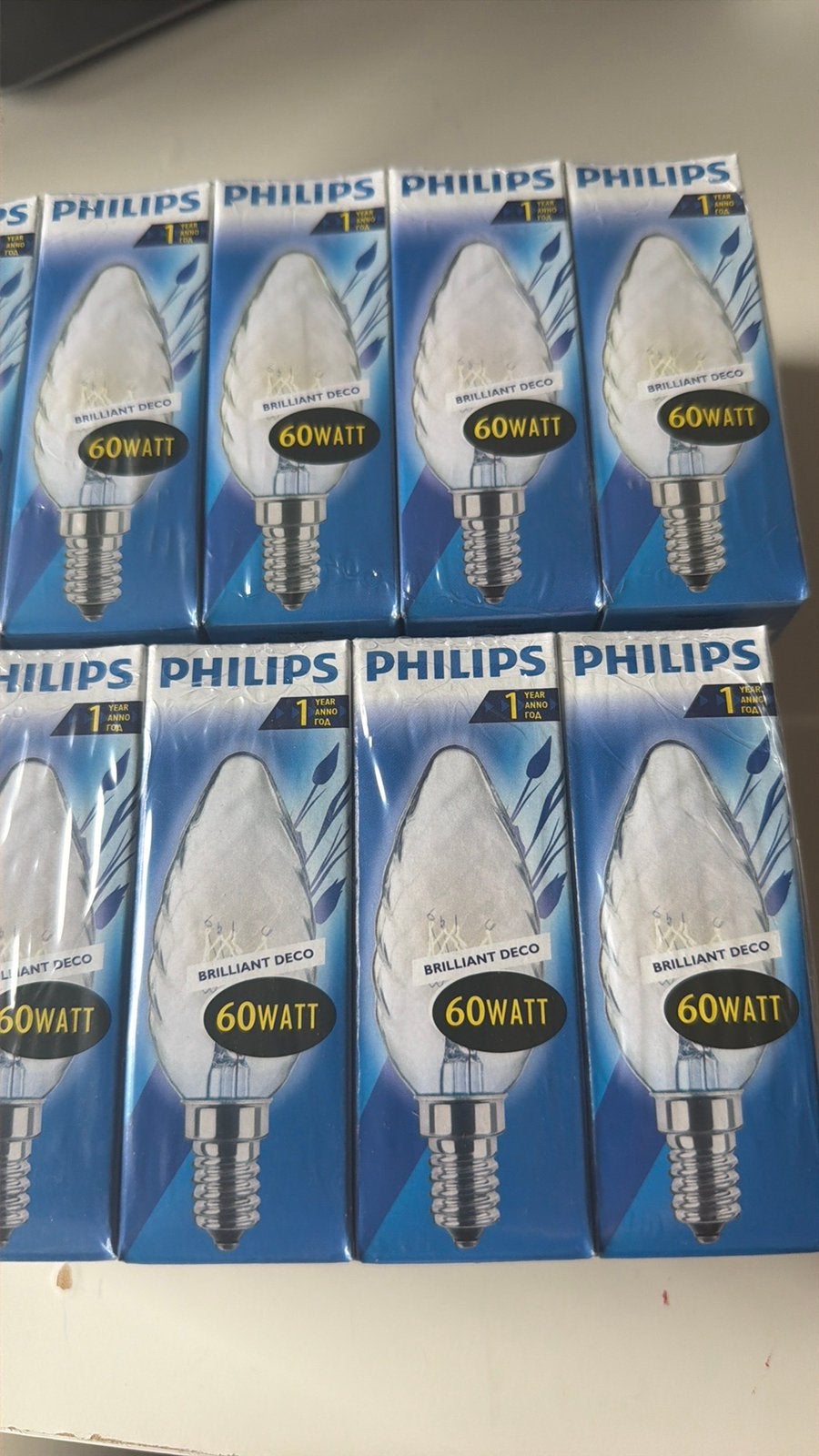 Lamp Philips kaars 60 watt Brilliant Deco E 14 Helder, Gloeilamp, Dimbaar, E14 (klein), Nieuw