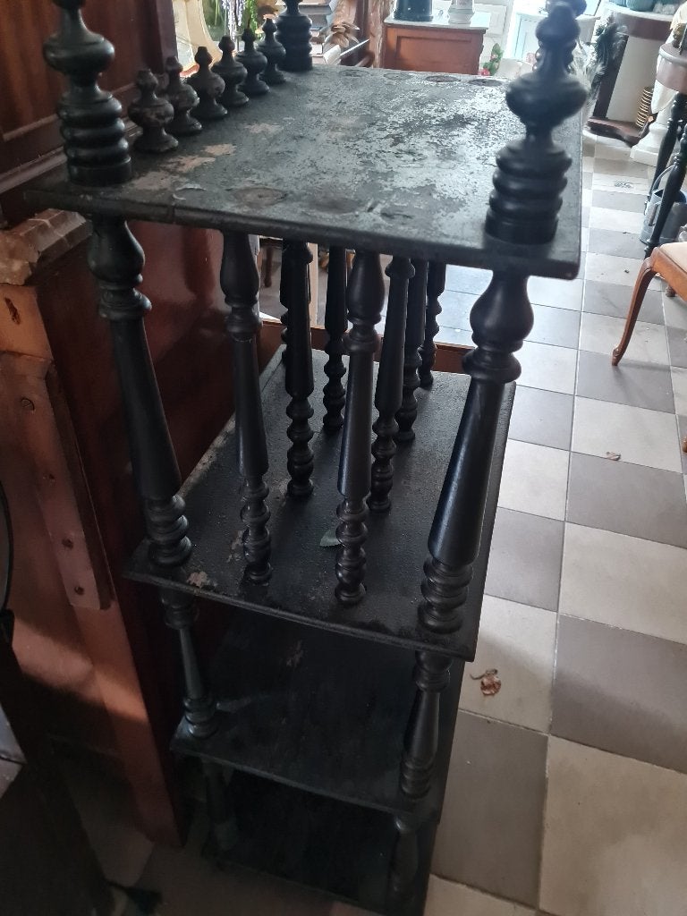 Antiek vol houten boekenrek, partiture rek, Ophalen