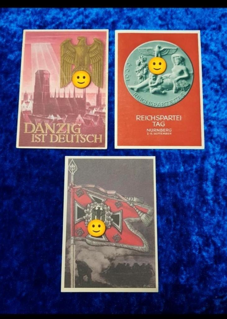 Set van 3 zeldzame Duitse WOII propagandakaarten, Verzamelen, Militaria | Tweede Wereldoorlog, Ophalen of Verzenden, Duitsland
