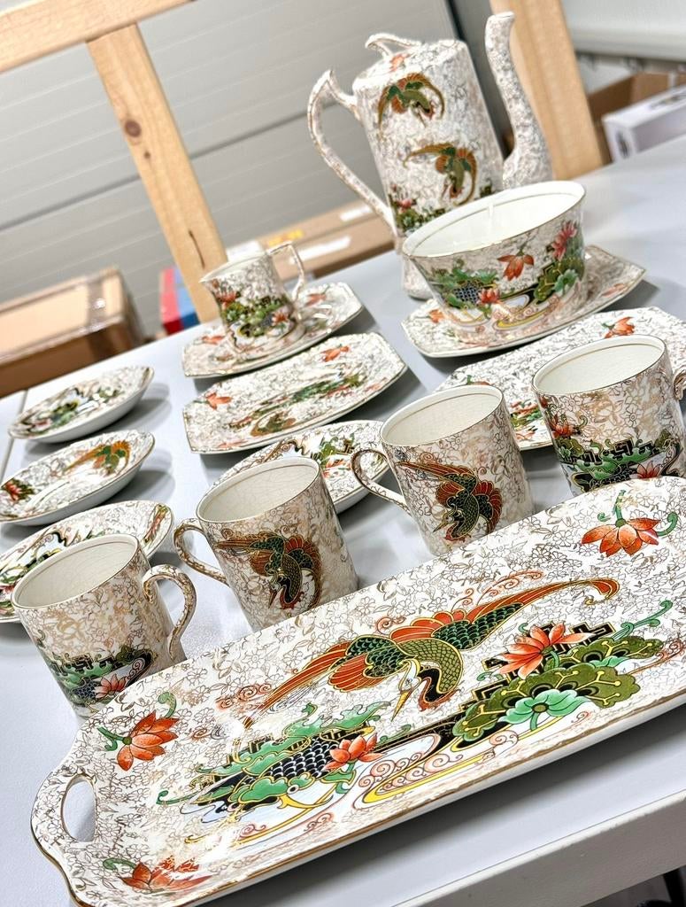 zeldzaam UK Engels Phoenix ware Engeland servies set theepot, Ophalen of Verzenden