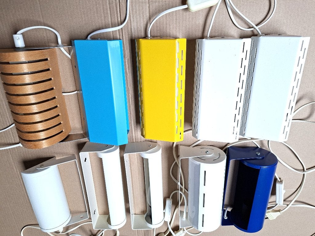 vintage  bedlampen -wandlampen -G&G - WLP- Massive -IKEA e.a, Bedlamp, E14 (klein), Ophalen of Verzenden, Metaal
