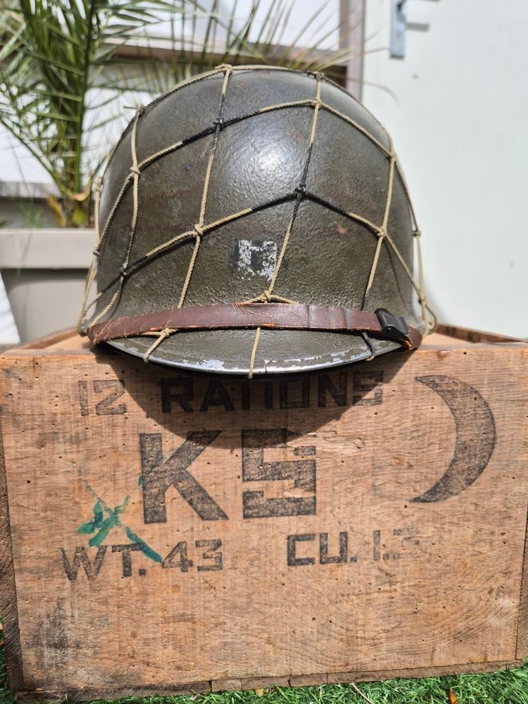 M1 helm fs fb, Verzamelen, Ophalen of Verzenden, Amerika, Helm of Baret
