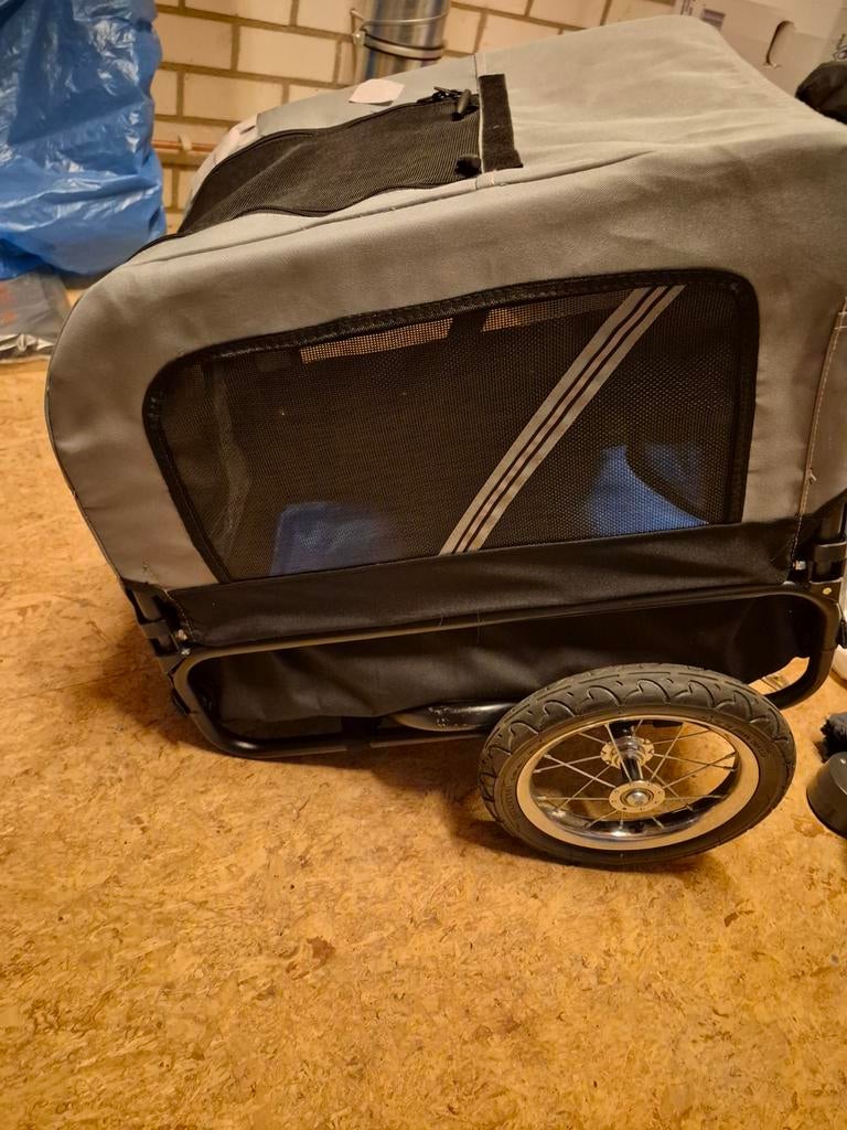 Hondenfietskar met stang en bevestiging, Fietsen en Brommers, Fietsaccessoires | Aanhangers en Karren, Ophalen, Gebruikt, Onbekend