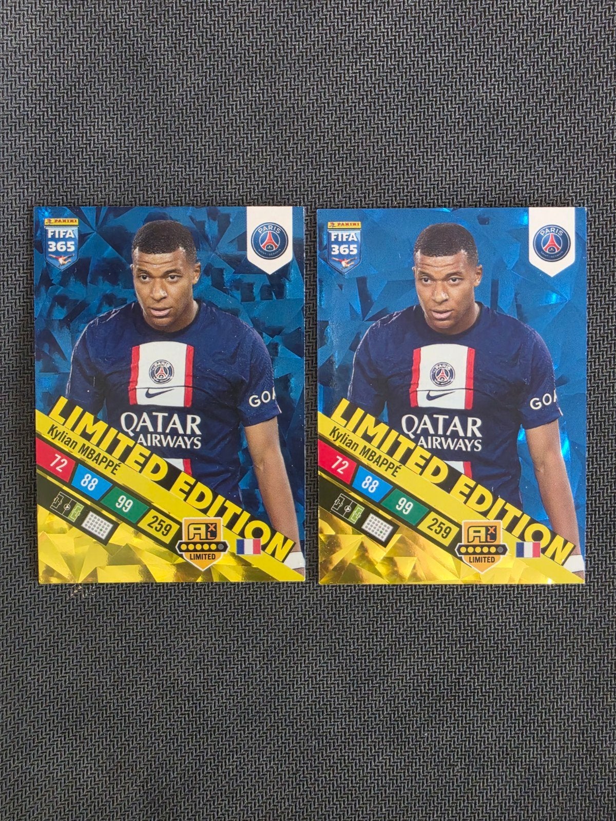 2x Kylian Mbappé Limited Edition FIFA 365 Panini kaarten, Verzamelen, Sportartikelen en Voetbal, Ophalen of Verzenden, Zo goed als nieuw