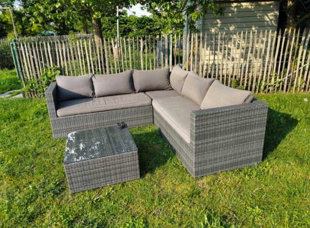 Loungeset 5-zit | NIEUWSTAAT, Tuin en Terras, Tuinsets en Loungesets, Zo goed als nieuw, Teakhout, Ophalen