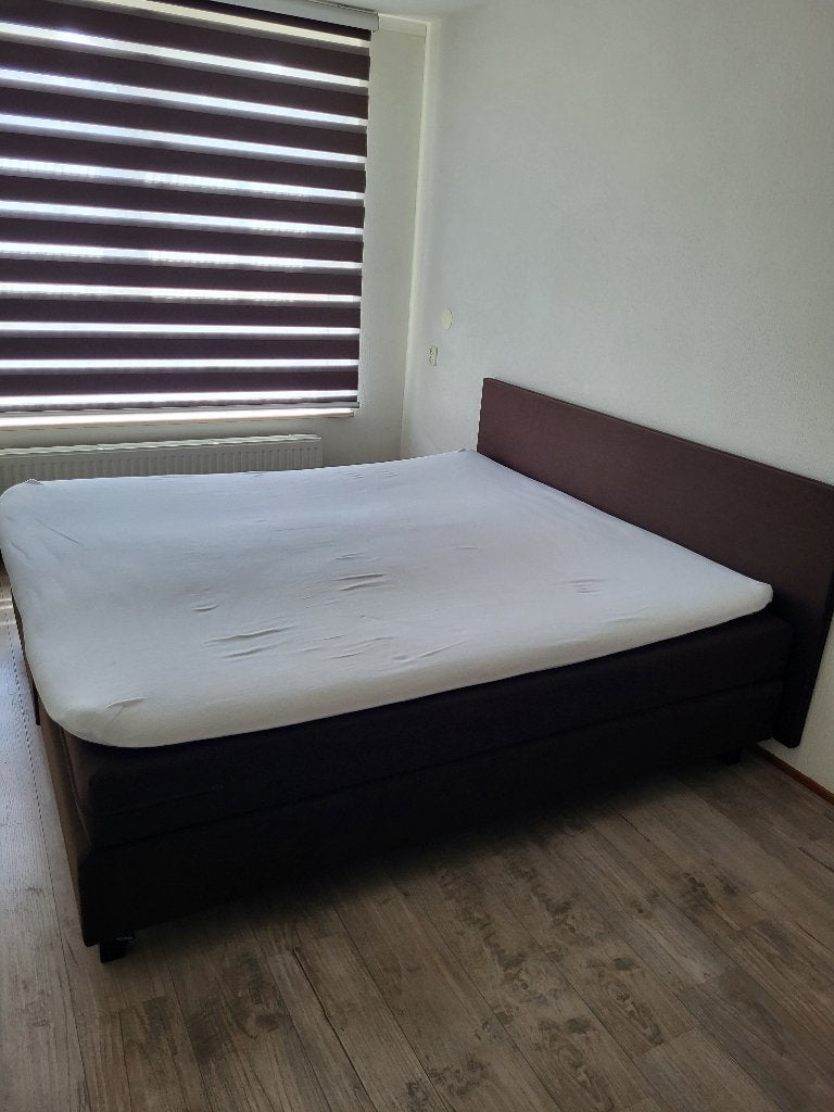 Bed Boxspring Pullman, Ophalen, Gebruikt, Eenpersoons, Bruin
