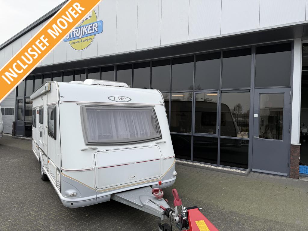LMC Munsterland 495 E Aparte bedden 205cm Airco Mover Luifel, Caravans en Kamperen, Caravans, Standaardzit, Lengtebed, 4 tot 5 meter
