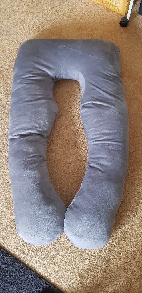 Zijslaapkussen grijs met wasbare hoes te koop, Ergonomisch, Nieuw, Ophalen of Verzenden, Cilindervormig