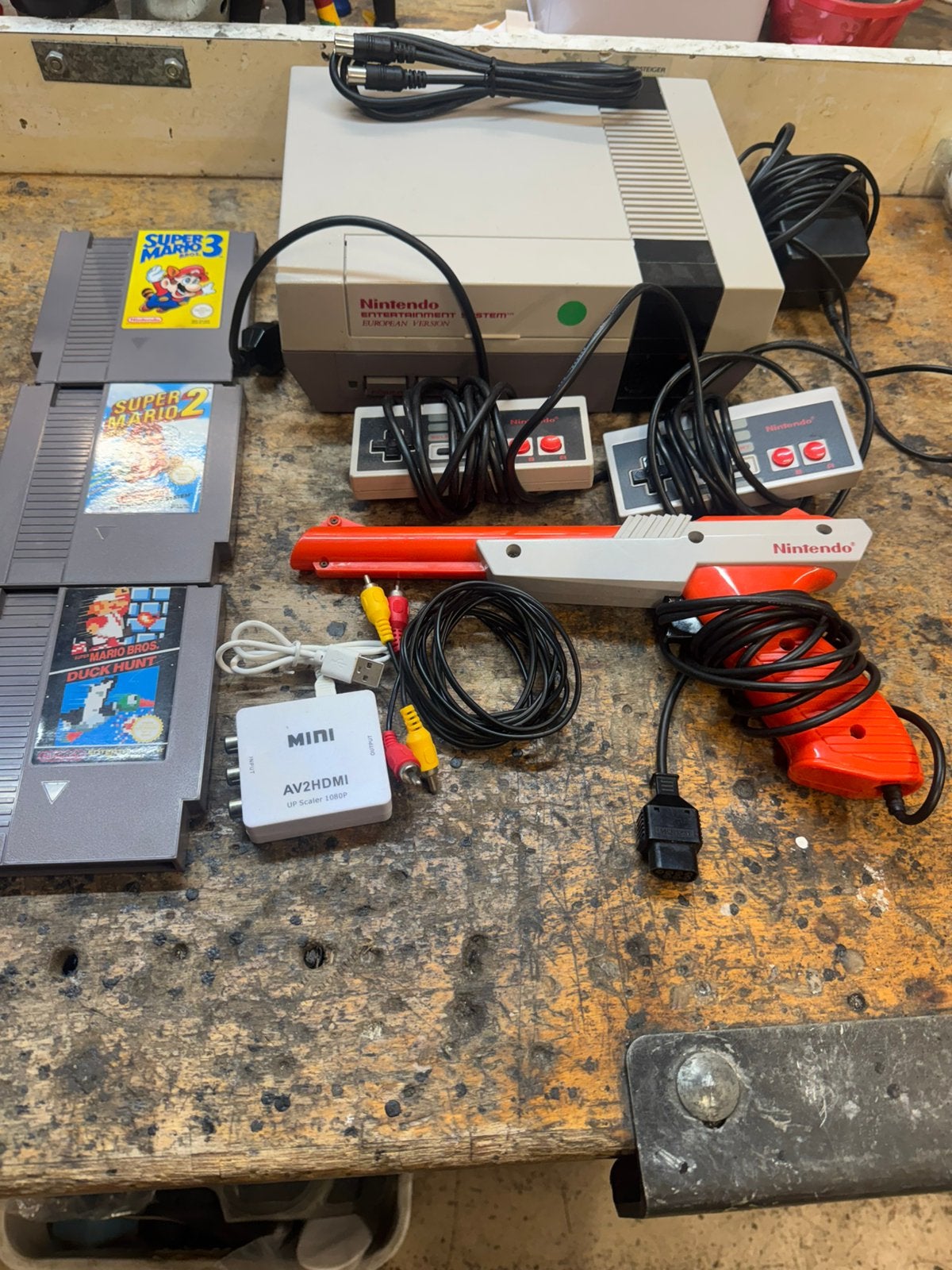 Nintendo nes complete set, Ophalen of Verzenden, Zo goed als nieuw, Met 2 controllers