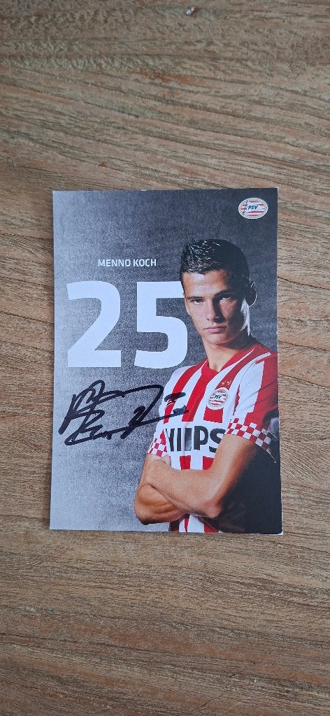 Spelerskaart met handtekening; Menno Koch # PSV, Ophalen of Verzenden, Nieuw, PSV, Spelerskaart