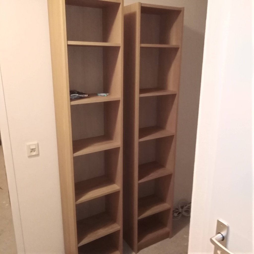 Boekenkasten lichtbruin 2 stuks, Ophalen, Met plank(en), Minder dan 50 cm, Gebruikt