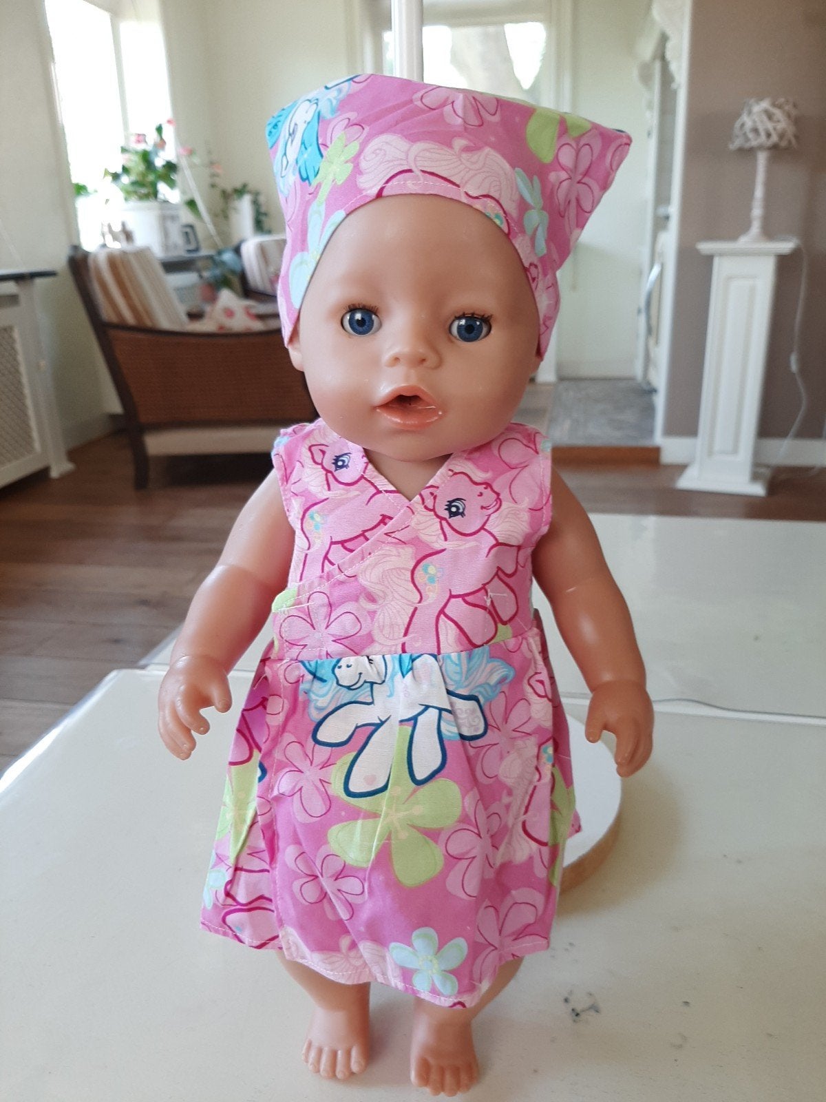 Mooie little pony pegasus set baby born pop 43cm, Ophalen of Verzenden, Babypop