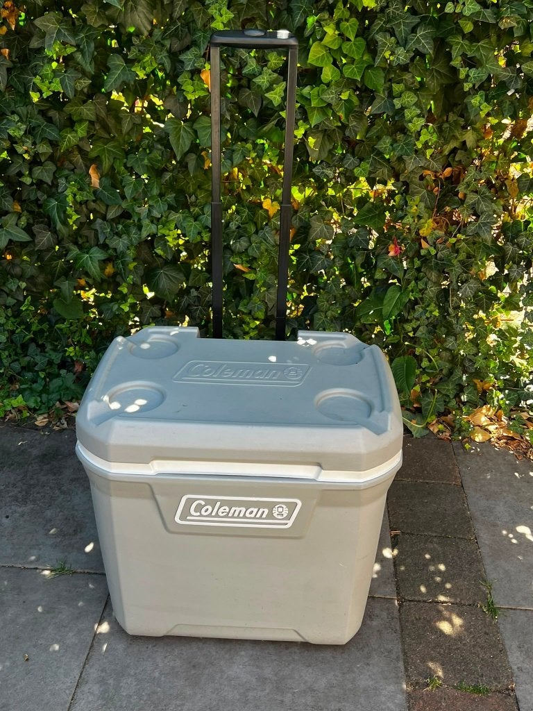 Large Coleman cooler with wheels and telescopic handle, Ophalen, Elektrisch