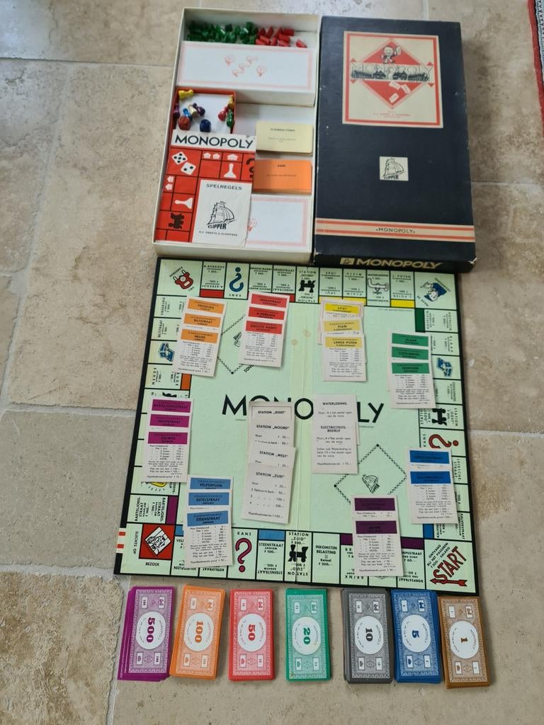 Vintage Monopoly - Compleet en in mooie staat, Vijf spelers of meer, Ophalen of Verzenden, Zo goed als nieuw, Parker Brothers