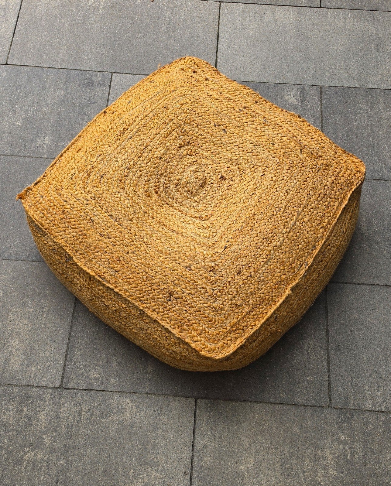 Poef Jute, Ophalen, Minder dan 50 cm, Gebruikt, Vierkant