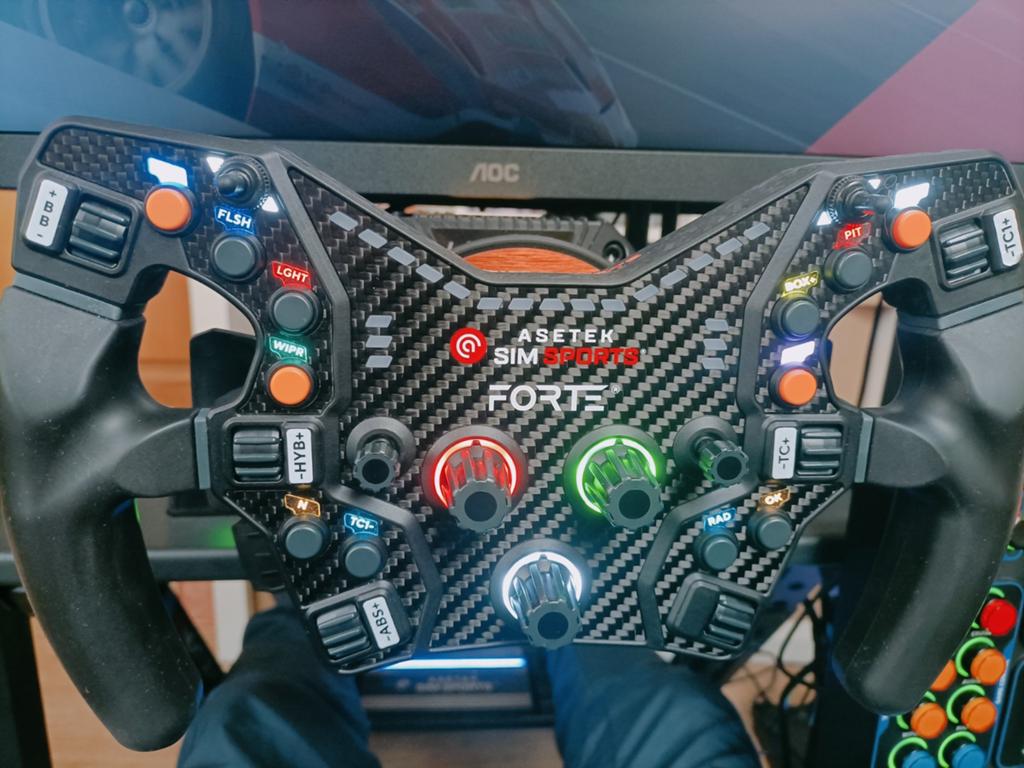 Asetek Forte steering wheel stuur, Spelcomputers en Games, Spelcomputers | Overige Accessoires, Racestuur, Zo goed als nieuw, PC