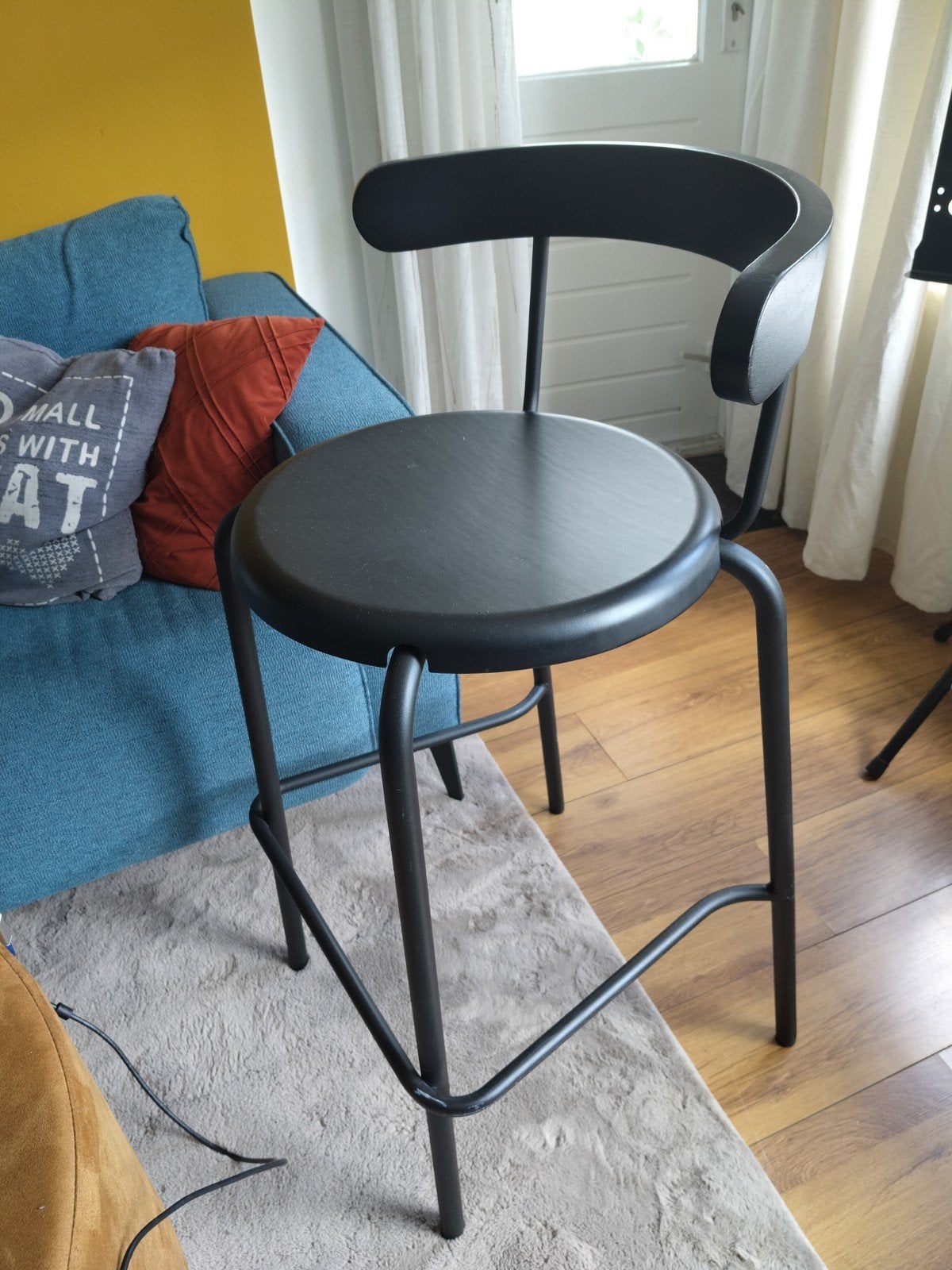 4x YNGVAR Ikea barkrukken, antraciet, 75 cm, Ophalen of Verzenden